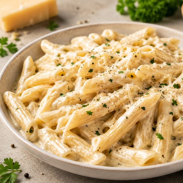 Penne Alfredo.